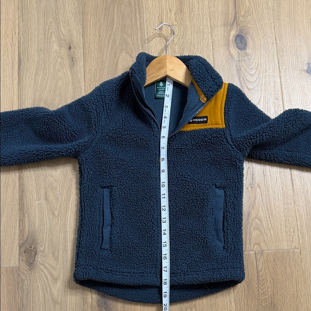 Woods Kids Sherpa Jacket - Navy and Mustard - Picture 7 of 9